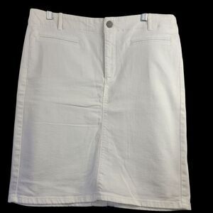 J.Jill White Denim Skirt-Sz 12